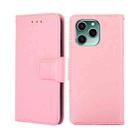 For Honor 60 SE Crystal Texture Leather Phone Case(Pink) - 1