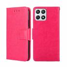 For Honor X30i Crystal Texture Leather Phone Case(Rose Red) - 1