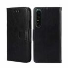 For Sony Xperia 1 IV Crystal Texture Leather Phone Case(Black) - 1