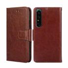 For Sony Xperia 1 IV Crystal Texture Leather Phone Case(Brown) - 1