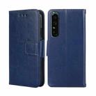 For Sony Xperia 1 IV Crystal Texture Leather Phone Case(Royal Blue) - 1