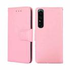 For Sony Xperia 1 IV Crystal Texture Leather Phone Case(Pink) - 1