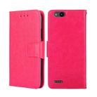 For ZTE Tempo X Crystal Texture Leather Phone Case(Rose Red) - 1