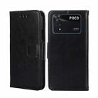 For Xiaomi Poco M4 Pro Crystal Texture Leather Phone Case(Black) - 1