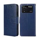 For Xiaomi Poco M4 Pro Crystal Texture Leather Phone Case(Royal Blue) - 1