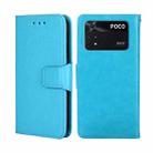 For Xiaomi Poco M4 Pro Crystal Texture Leather Phone Case(Sky Blue) - 1