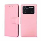 For Xiaomi Poco M4 Pro Crystal Texture Leather Phone Case(Pink) - 1