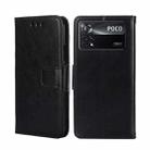 For Xiaomi Poco X4 Pro 5G Crystal Texture Leather Phone Case(Black) - 1