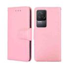 For Xiaomi Redmi K50 / K50 Pro Crystal Texture Leather Phone Case(Pink) - 1