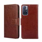 For Xiaomi Redmi Note 11 5G/Poco M4 Pro 5G Crystal Texture Leather Phone Case(Brown) - 1