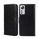 For Xiaomi 12 Pro Crystal Texture Leather Phone Case(Black) - 1