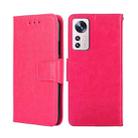 For Xiaomi 12 Pro Crystal Texture Leather Phone Case(Rose Red) - 1