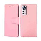 For Xiaomi 12 Pro Crystal Texture Leather Phone Case(Pink) - 1