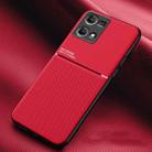 For OPPO Reno7 Classic Tilt Magnetic Phone Case(Red) - 1