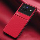 For vivo X80 Classic Tilt Magnetic Phone Case(Red) - 1