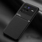 For vivo X80 Pro Classic Tilt Magnetic Phone Case(Black) - 1