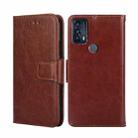 For TCL 20B 6159K Crystal Texture Leather Phone Case(Brown) - 1