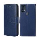 For TCL 20B 6159K Crystal Texture Leather Phone Case(Royal Blue) - 1