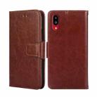 For Sharp Simple Sumaho 6-A201SH Crystal Texture Leather Phone Case(Brown) - 1