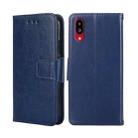 For Sharp Simple Sumaho 6-A201SH Crystal Texture Leather Phone Case(Royal Blue) - 1