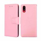 For Sharp Simple Sumaho 6-A201SH Crystal Texture Leather Phone Case(Pink) - 1