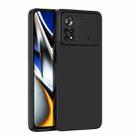 For Xiaomi Poco X4 Pro 5G Eagle Eye Lens Oily Feel Phone Protective Case(Black) - 1