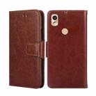 For Kyocera KY-51B Crystal Texture Leather Phone Case(Brown) - 1