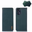 For Motorola Moto G 2022 5G KHAZNEH Nappa Top Layer Cowhide Leather Phone Case(Green) - 1