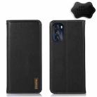 For Motorola Moto G 2022 5G KHAZNEH Nappa Top Layer Cowhide Leather Phone Case(Black) - 1