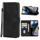 For Motorola Moto G71s Leather Phone Case(Black) - 1