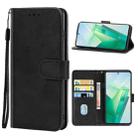 For vivo T2 Leather Phone Case(Black) - 1