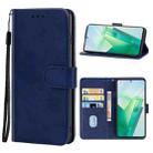 For vivo T2 Leather Phone Case(Blue) - 1