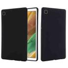 For Samsung Galaxy Tab A7 Lite Solid Color Liquid Silicone Shockpoof Tablet Case(Black) - 1