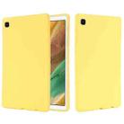 For Samsung Galaxy Tab A7 Lite Solid Color Liquid Silicone Shockpoof Tablet Case(Yellow) - 1