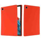 For Samsung Galaxy Tab A8 10.5 2021 Solid Color Liquid Silicone Shockpoof Tablet Case(Red) - 1