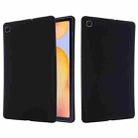 For Samsung Galaxy Tab S6 Lite Solid Color Liquid Silicone Shockpoof Tablet Case(Black) - 1
