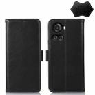 For OnePlus 10R / Ace Crazy Horse Top Layer Cowhide Leather Phone Case(Black) - 1