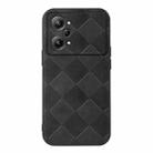 For OPPO K10 Pro 5G Weave Plaid PU Phone Case(Black) - 1