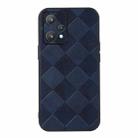For OPPO Realme 9 Pro / Realme V25 Weave Plaid PU Phone Case(Blue) - 1