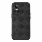 For OPPO Realme GT Neo3 Weave Plaid PU Phone Case(Black) - 1