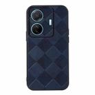 For vivo S15e Weave Plaid PU Phone Case(Blue) - 1