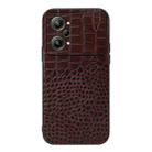 For OPPO K10 Pro 5G Crocodile Top Layer Cowhide Leather Phone Case(Coffee) - 1