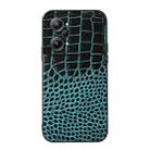 For OPPO K10 Pro 5G Crocodile Top Layer Cowhide Leather Phone Case(Cyan Blue) - 1