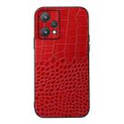 For OPPO Realme 9 Pro / Realme V25 Crocodile Top Layer Cowhide Leather Phone Case(Red) - 1