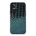 For OPPO Realme GT Neo3 Crocodile Top Layer Cowhide Leather Phone Case(Cyan Blue) - 1