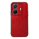 For vivo S15e Crocodile Top Layer Cowhide Leather Phone Case(Red) - 1