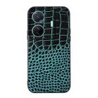 For vivo S15e Crocodile Top Layer Cowhide Leather Phone Case(Cyan Blue) - 1