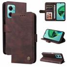 For Xiaomi Redmi Note 11E / 10 Prime+ 5G Skin Feel Life Tree Metal Button Leather Phone Case(Brown) - 1