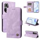 For Honor 50 Pro / Huawei nova 9 Pro Skin Feel Life Tree Metal Button Leather Phone Case(Purple) - 1