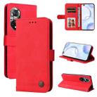 For Honor 50 Pro / Huawei nova 9 Pro Skin Feel Life Tree Metal Button Leather Phone Case(Red) - 1